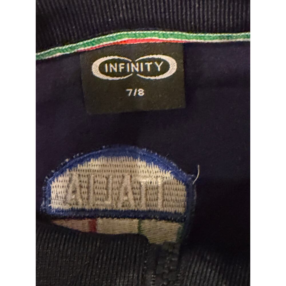 Infinity Italia Italy Youth Track Jacket Size 7/8 Black Embroidered - Picture 3 of 6
